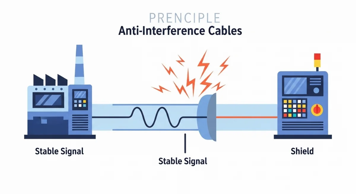 Cáp điều khiển chống nhiễu kết nối hệ thống PLC và cảm biến
