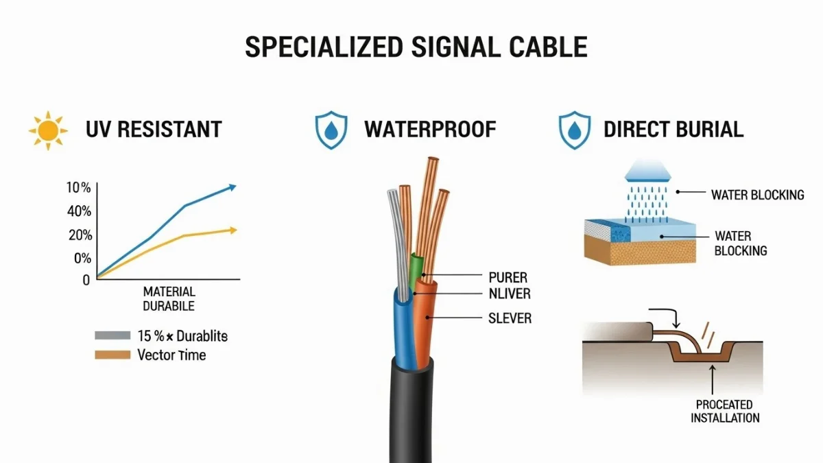 Các loại cáp điều khiển ngoài trời vỏ HDPE chất lượng cao