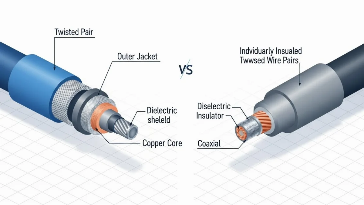So sánh chi tiết cấu tạo và đặc điểm kỹ thuật của hai loại cáp mạng