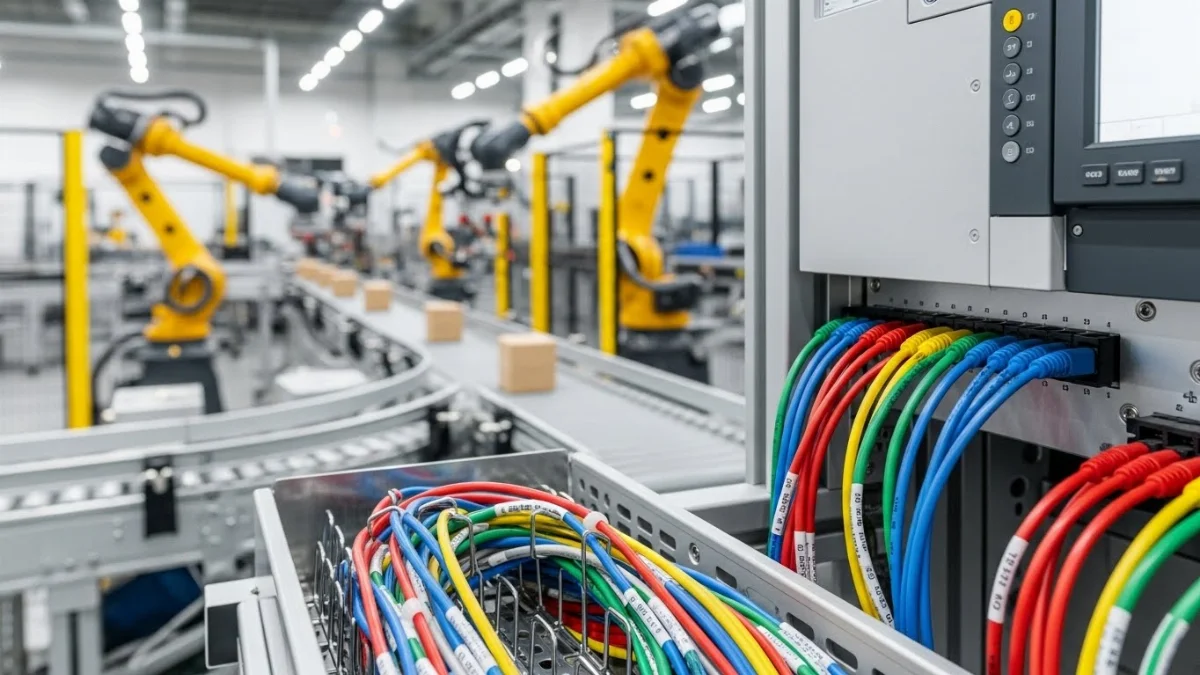 Hình ảnh minh họa cấu tạo chi tiết các lớp của cáp điều khiển chống nhiễu