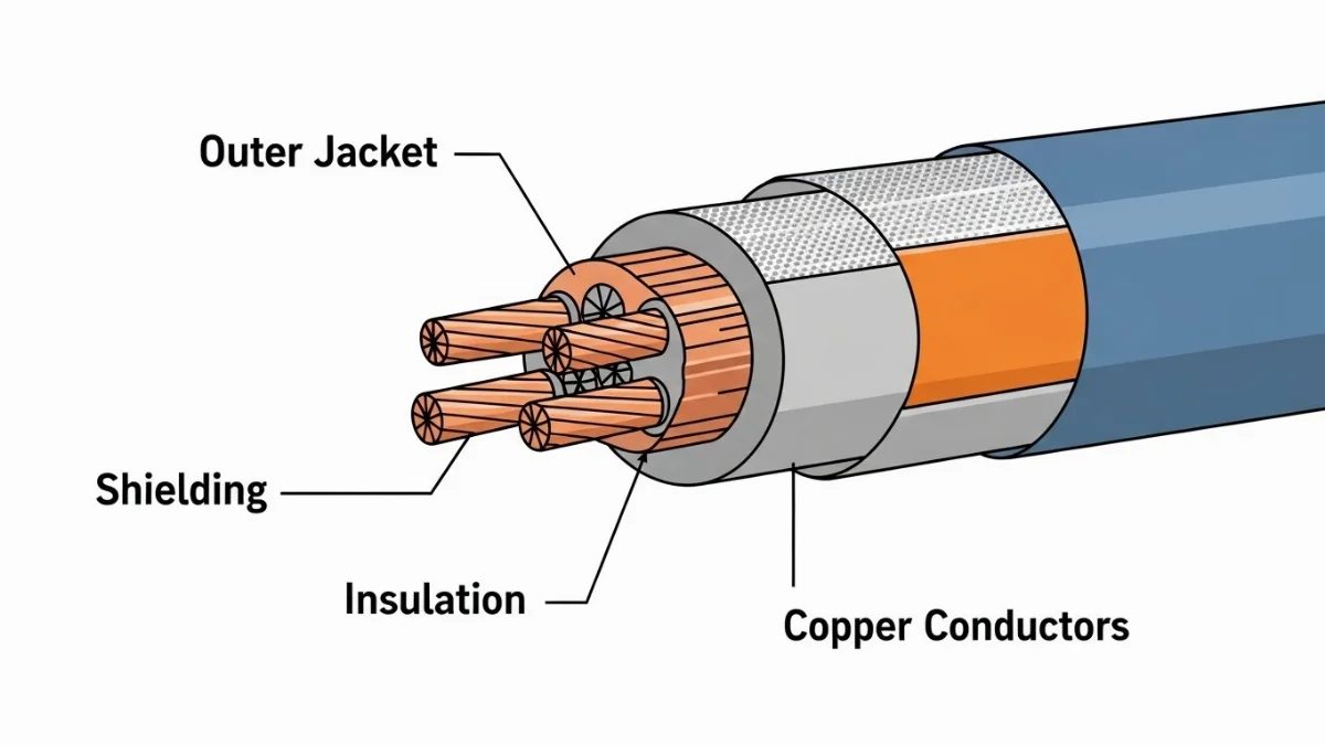 Các loại cáp điều khiển, cáp tín hiệu đa dạng vỏ bọc và số lõi