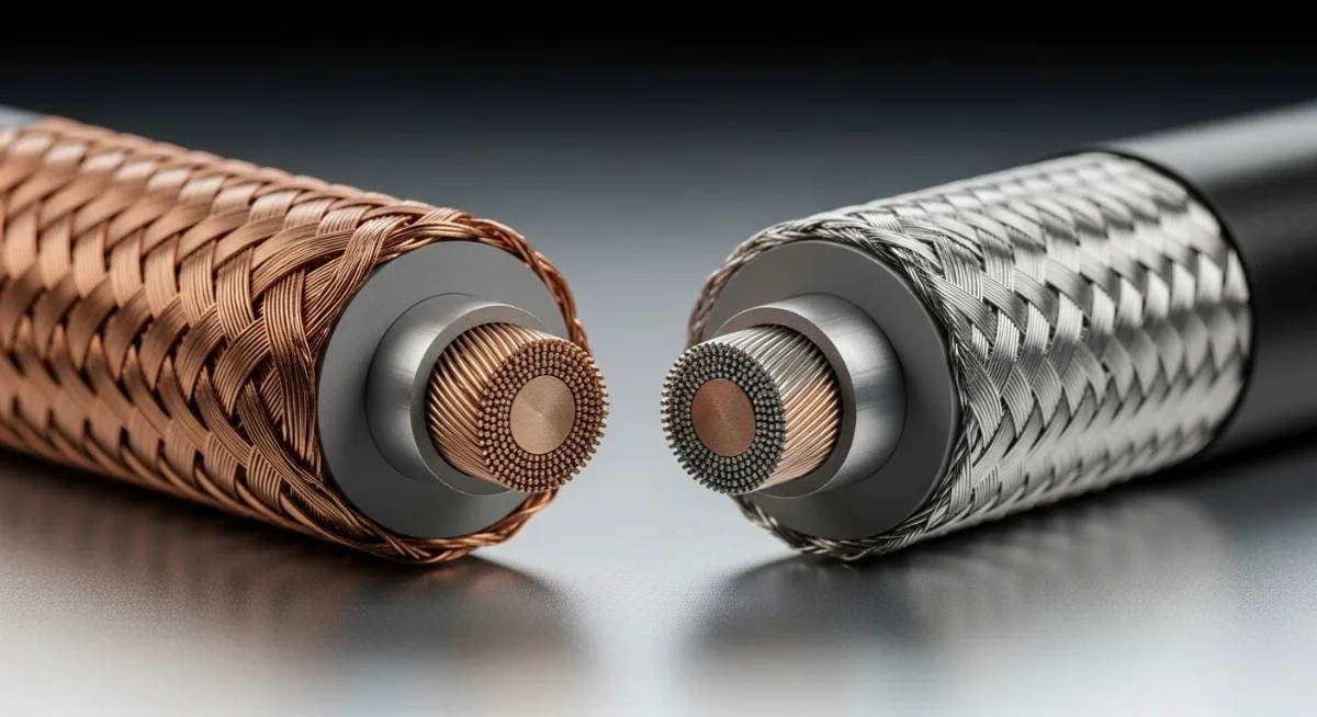 Hình ảnh cấu tạo cáp điều khiển chống nhiễu có lưới đồng bện