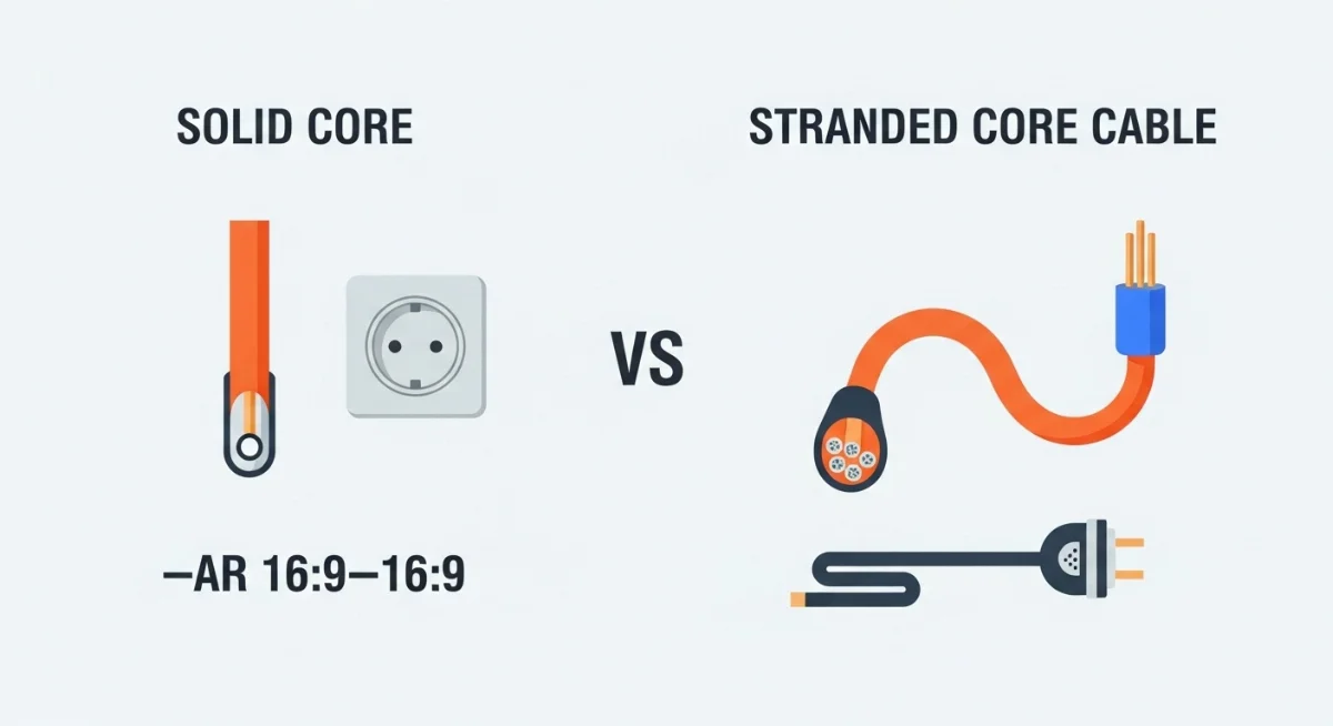 Cáp lõi đồng mềm với nhiều sợi đồng nhỏ bện xoắn, cho độ linh hoạt cao