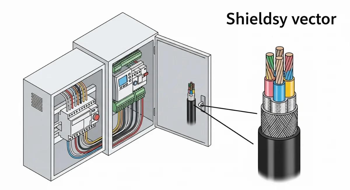 Mô hình hệ thống tự động hóa sử dụng cáp điều khiển chống nhiễu chuyên dụng