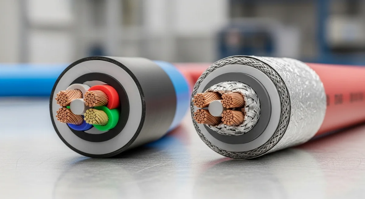 Cấu tạo chi tiết cáp điều khiển không chống nhiễu