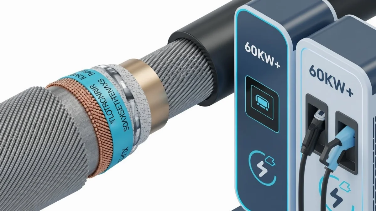 Sơ đồ lắp đặt cáp ngầm cho trạm sạc nhanh DC ngoài trời