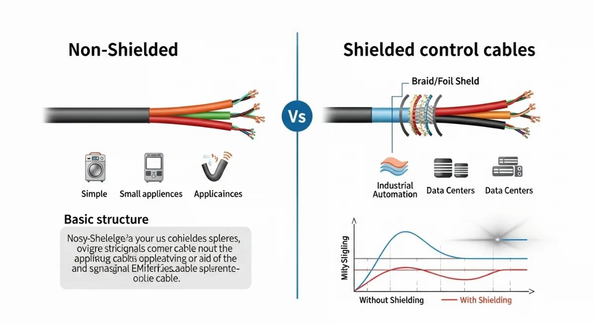 Nhận biết lớp chống nhiễu lưới bện và băng nhôm bên trong cáp