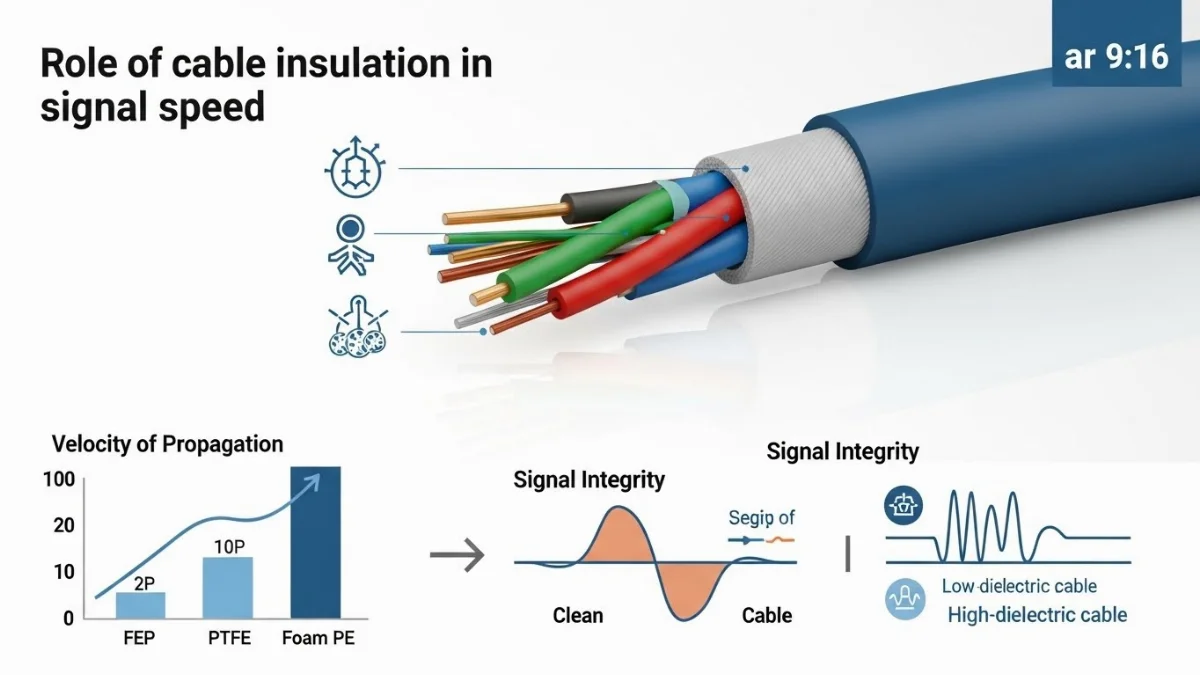 Minh họa ứng dụng khác nhau của cáp với lớp cách điện PVC và PE