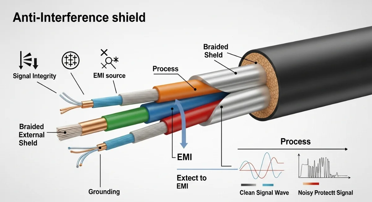 Kiểm tra chất lượng lớp lưới đồng bện trong cáp điều khiển
