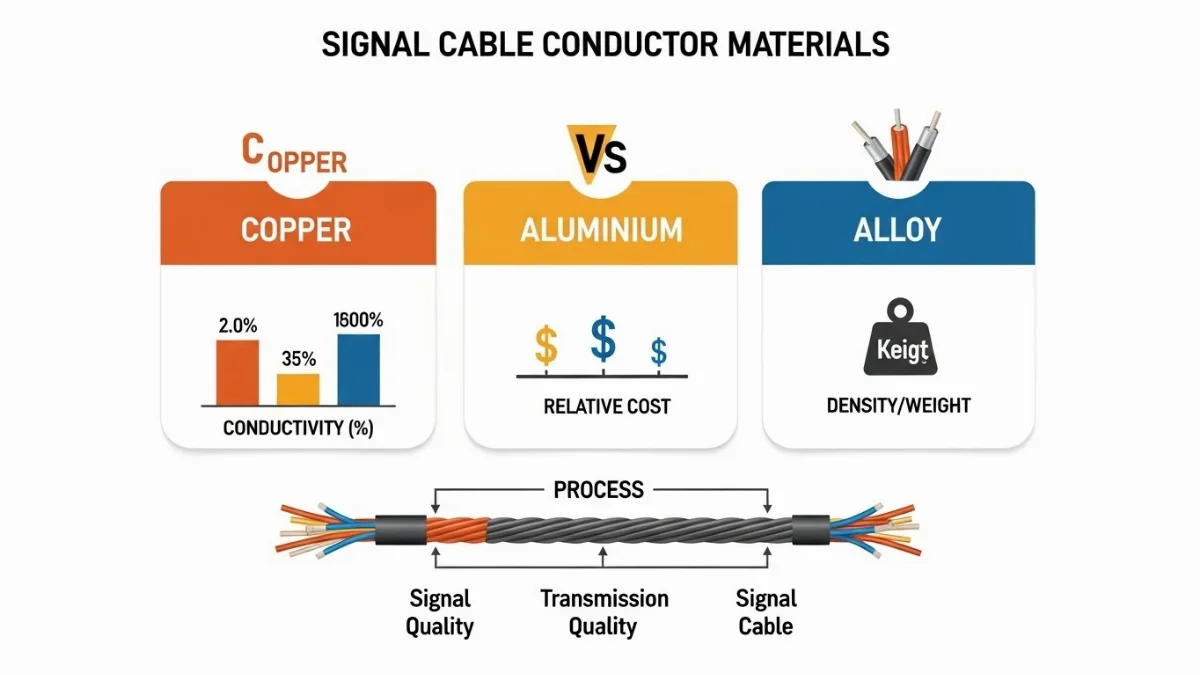 Yếu tố ảnh hưởng đến việc chọn vật liệu dây dẫn tín hiệu