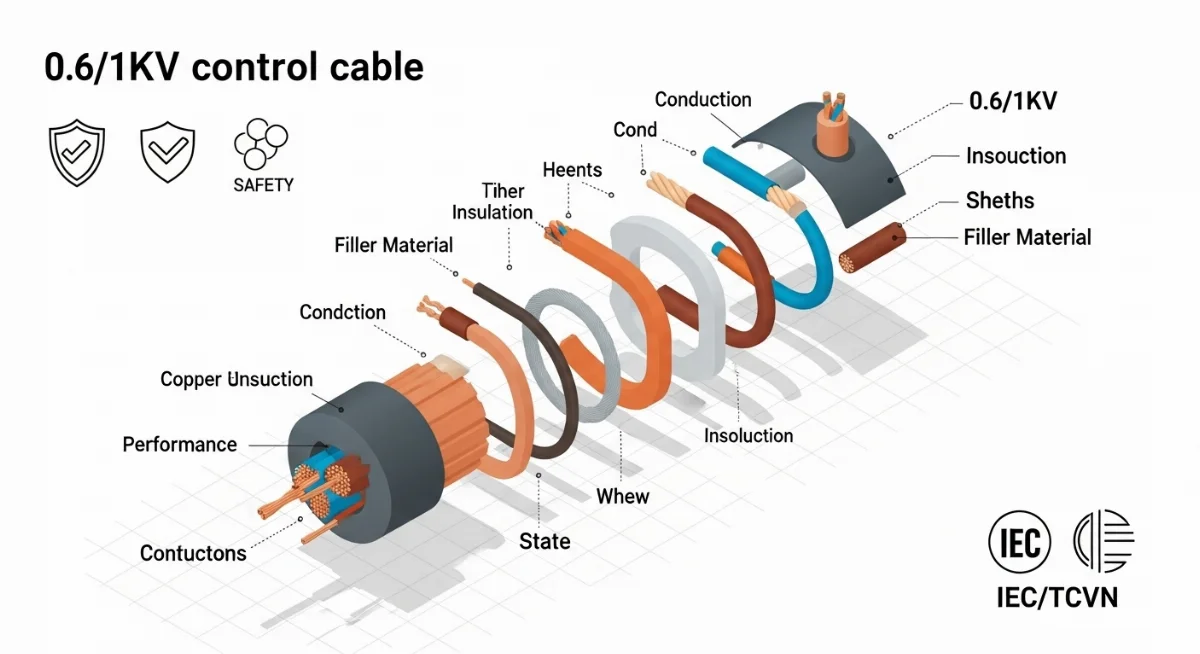 Ứng dụng của cáp điều khiển 0.6/1KV trong hệ thống tự động hóa nhà máy