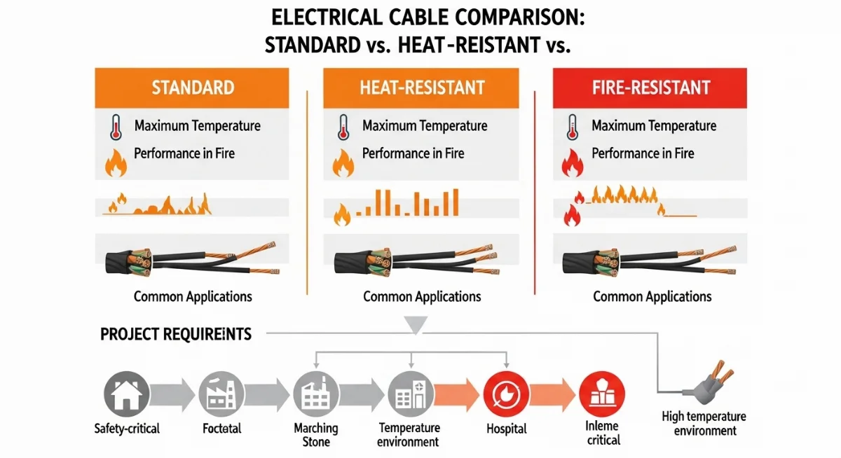 Phân biệt cáp chống cháy và cáp điện thông thường