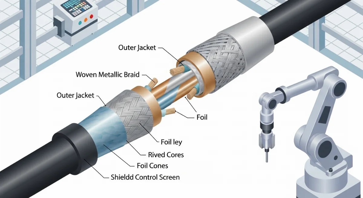 Ứng dụng cáp điều khiển chống nhiễu có lưới trong các nhà máy