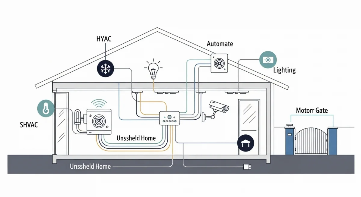 Thi công cáp điều khiển không chống nhiễu trong hệ thống chiếu sáng
