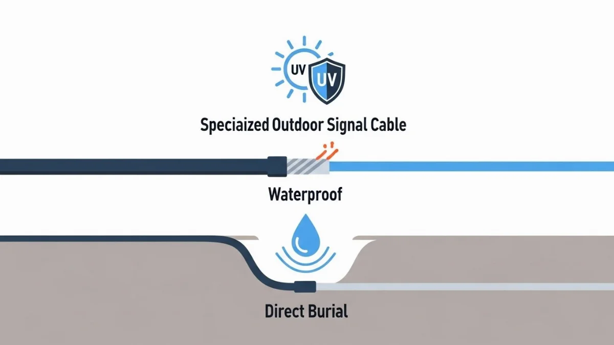 Dây cáp tín hiệu chống nước và chống UV hiệu quả cho dự án