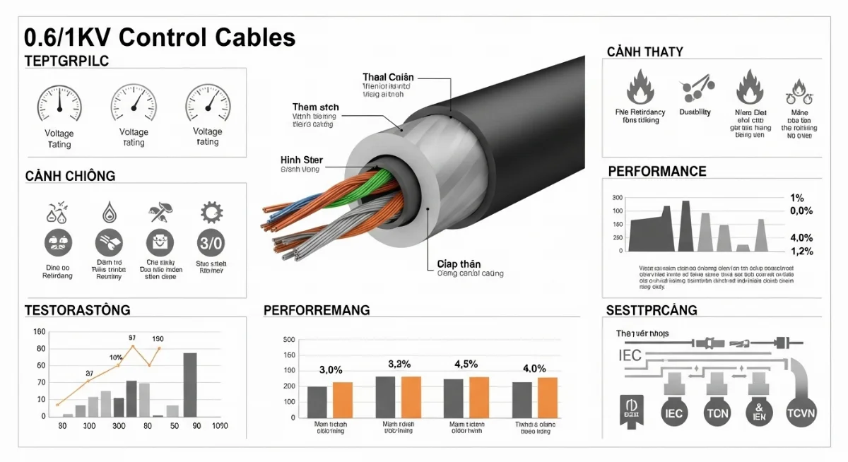 Lựa chọn và lắp đặt cáp điều khiển 0.6/1KV theo đúng tiêu chuẩn kỹ thuật