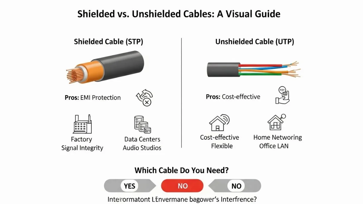 Mô tả các loại cáp chống nhiễu cho ứng dụng công nghiệp và âm thanh