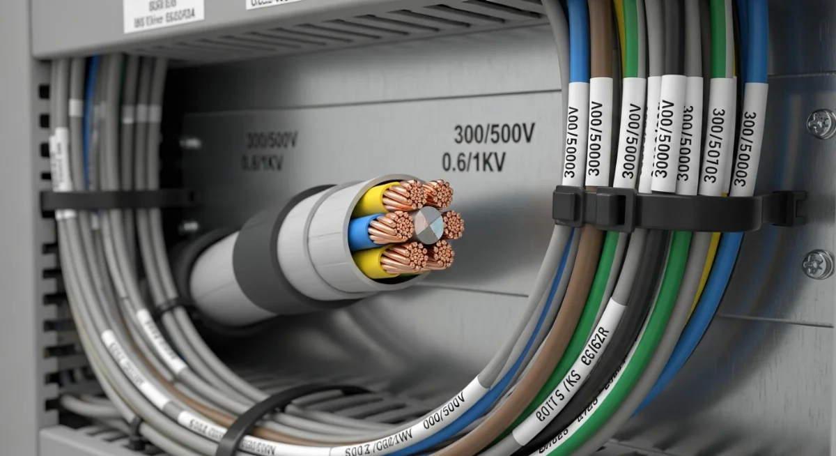 Cấu tạo chi tiết bên trong của cáp điều khiển lõi đồng chống nhiễu.