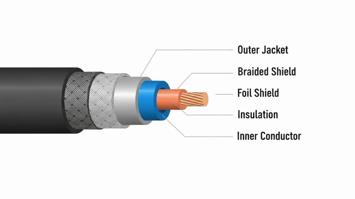 Sơ đồ cấu tạo cáp tín hiệu đa lõi công nghiệp