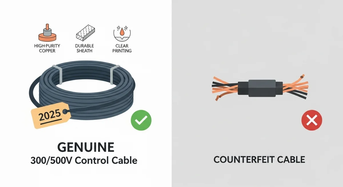 Kiểm tra cấu trúc lõi đồng bên trong cáp điều khiển