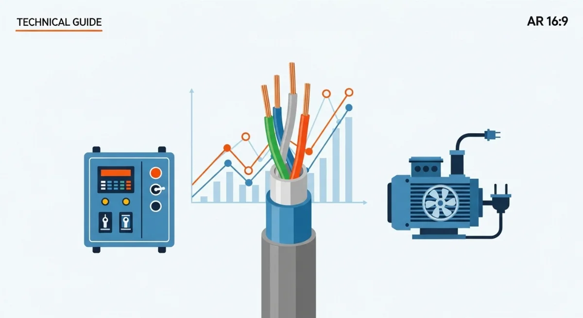 Sơ đồ cách chọn cáp điều khiển phù hợp với công suất tải điện