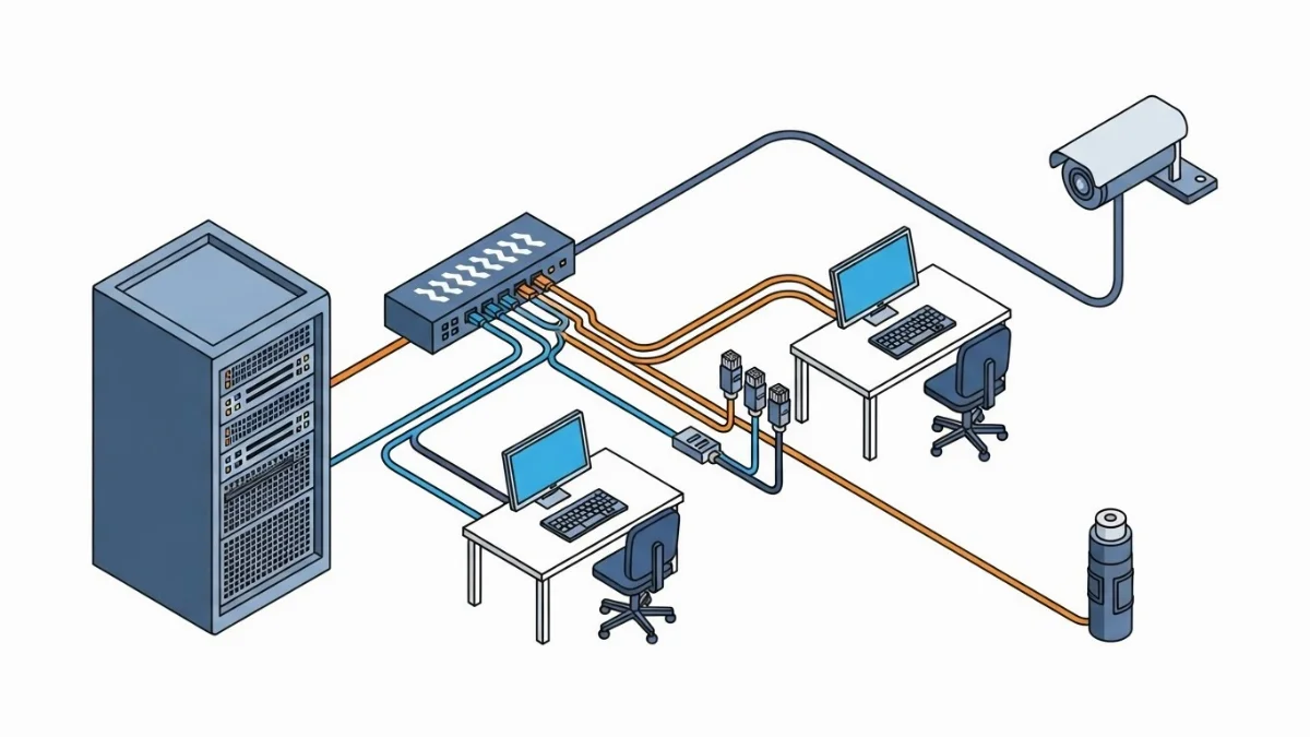 Sơ đồ kết nối cáp RS485 trong hệ thống điều khiển công nghiệp