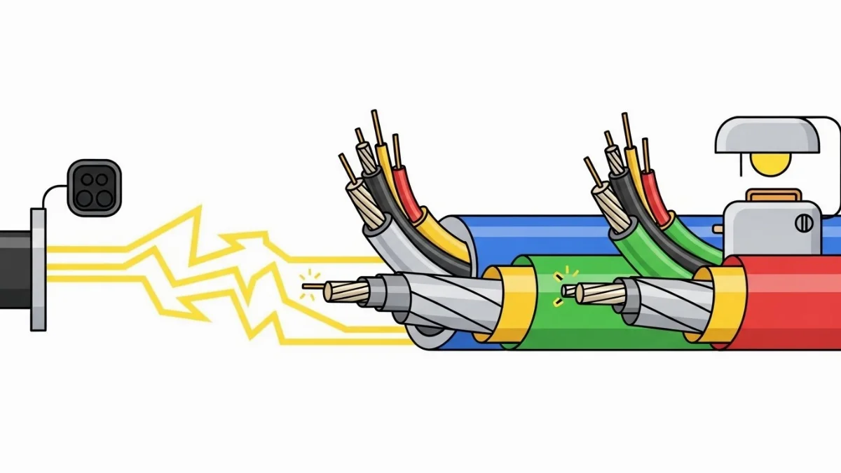 Xe điện sử dụng cáp V2L cấp điện cho thiết bị cắm trại