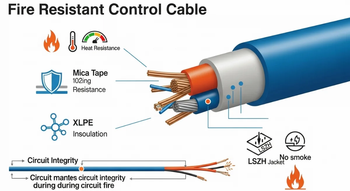 Tìm hiểu quy trình sản xuất và cấu tạo chuẩn IEC của cáp điều khiển chống cháy.