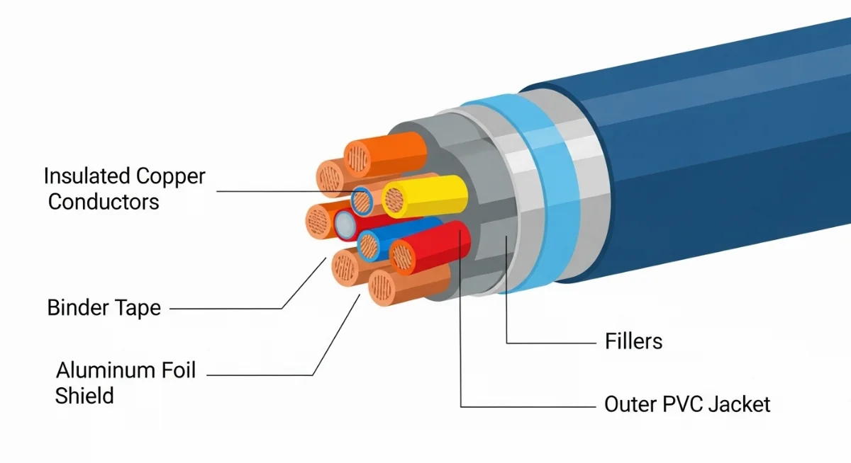 Hình ảnh các cuộn cáp điều khiển lõi đồng sau khi sản xuất