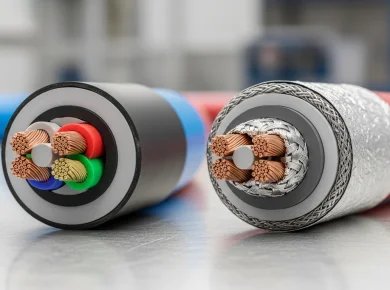 Cấu tạo cáp điều khiển không chống nhiễu và sự khác biệt so với loại có chống nhiễu