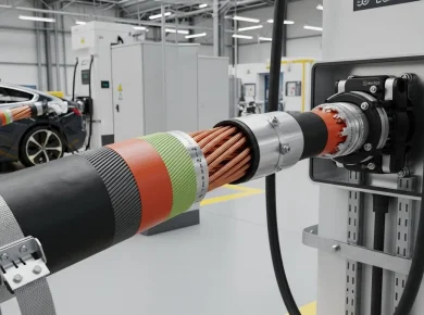 Cáp Ngầm Chống Thấm, Chịu Lực Cho Trạm Sạc Nhanh DC Ngoài Trời (60kW+): Hướng Dẫn Toàn Diện