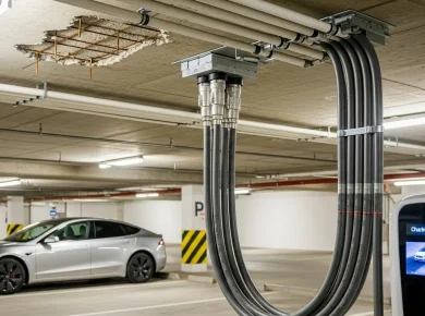 Cáp Sạc EV Hầm Chung Cư: Tiêu Chuẩn Chống Cháy (FR) & Không Khói Độc (LSZH) Quan Trọng Thế Nào?