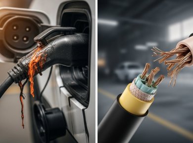 Rủi ro Cháy nổ & Hư hại: Sai lầm nghiêm trọng khi dùng Dây điện dân dụng thay thế Cáp sạc chuyên dụng cho Trạm sạc xe điện