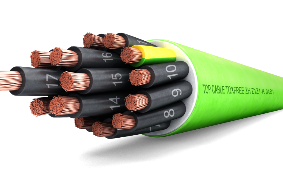 TOP CABLE-TOXFREE® ZH Z1Z1-K (AS) GREEN 0.6/1KV 