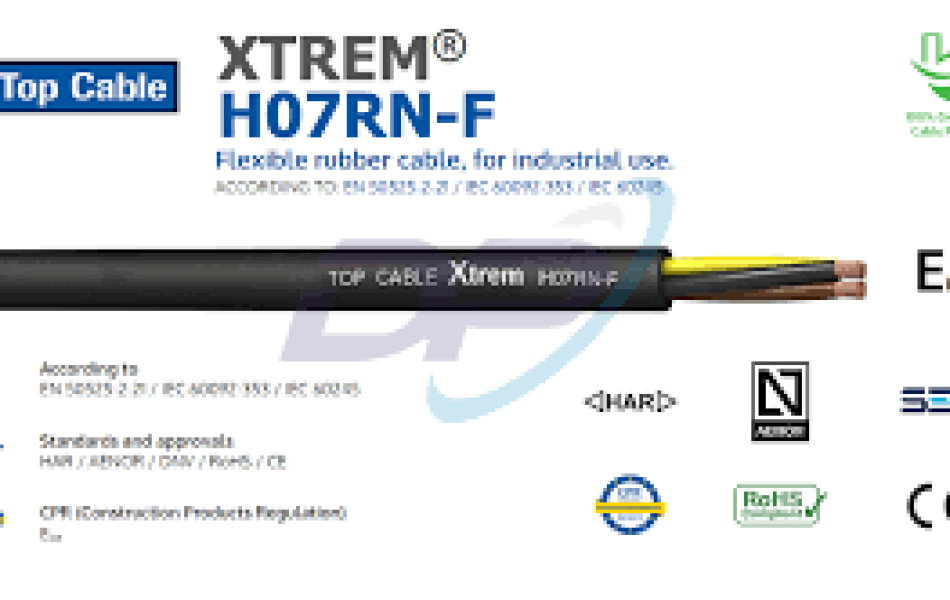 TOP CABLE-XTREM H07RN-F AD8 SUMERSIBLE  450/750V 