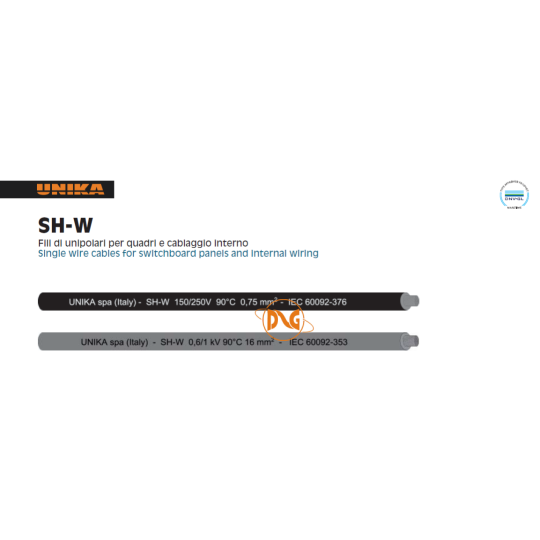 UNIKA- SH-W 0.6/1KV DNV APPROVAL