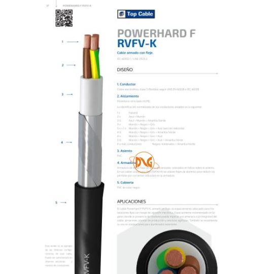 TOP CABLE- POWERHARD RVFV-K BLACK 0.6/1KV 
