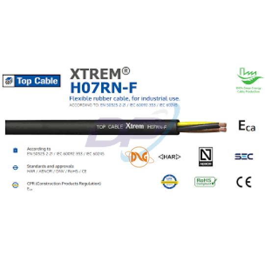 TOP CABLE-XTREM H07RN-F AD8 SUMERSIBLE  450/750V 